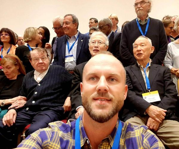 With a group of top water scientists. On the left Nobel prize winner Luc Montagnier